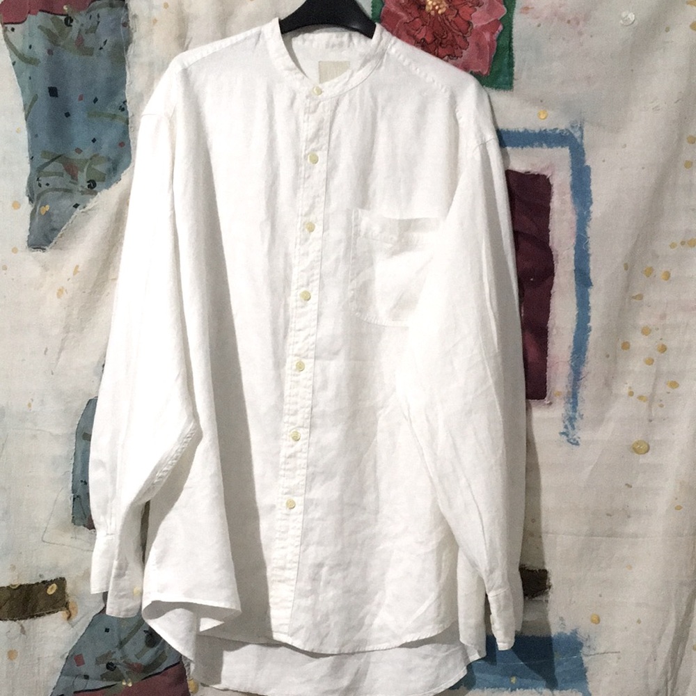 GAP 100% LINEN SHIRT MEN SIZE MEDIUM EUC